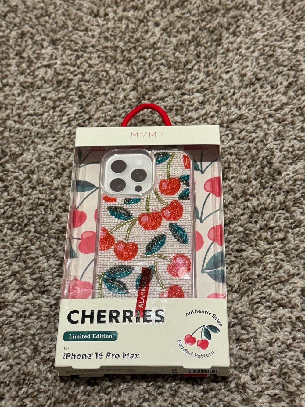 MVMT Cherries Beaded iPhone 16 Pro Max Case Limited Edition